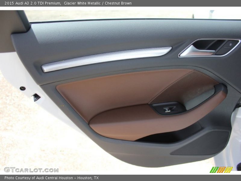 Glacier White Metallic / Chestnut Brown 2015 Audi A3 2.0 TDI Premium