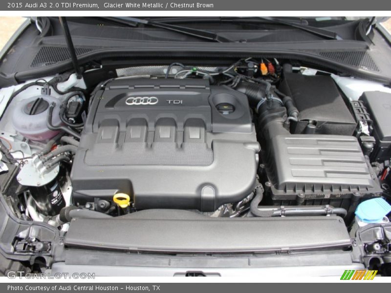 Glacier White Metallic / Chestnut Brown 2015 Audi A3 2.0 TDI Premium
