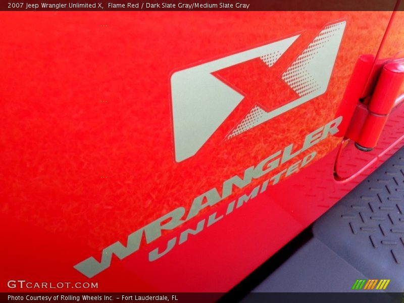 Flame Red / Dark Slate Gray/Medium Slate Gray 2007 Jeep Wrangler Unlimited X