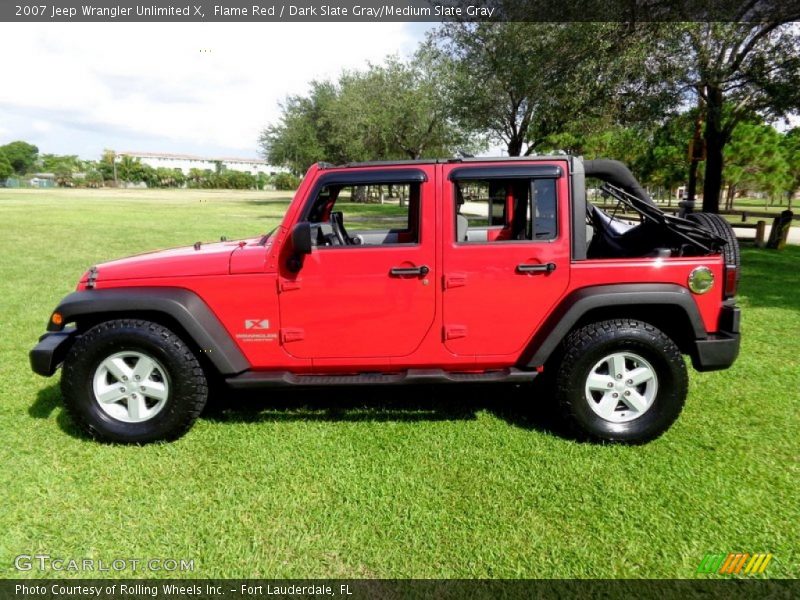 Flame Red / Dark Slate Gray/Medium Slate Gray 2007 Jeep Wrangler Unlimited X