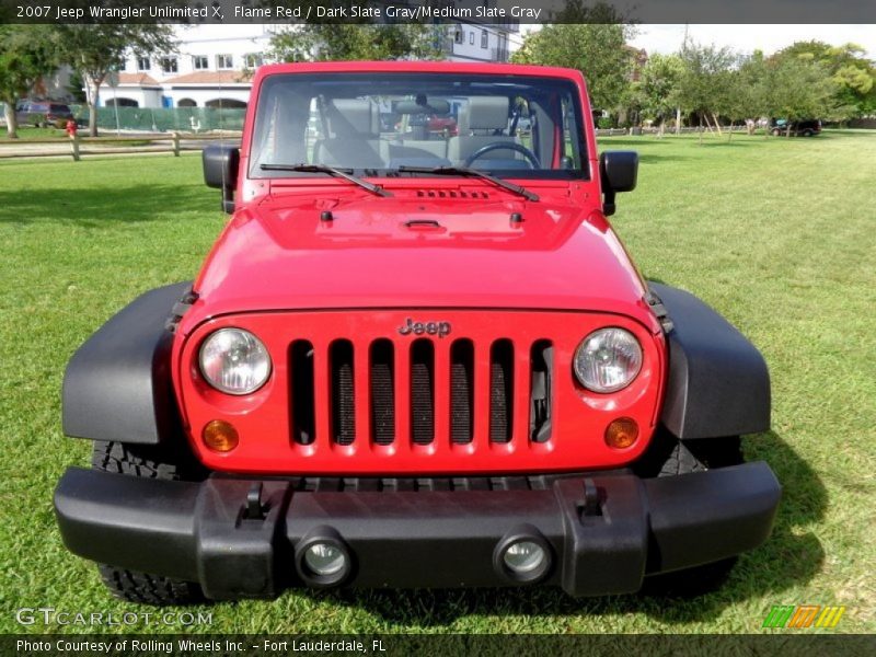 Flame Red / Dark Slate Gray/Medium Slate Gray 2007 Jeep Wrangler Unlimited X