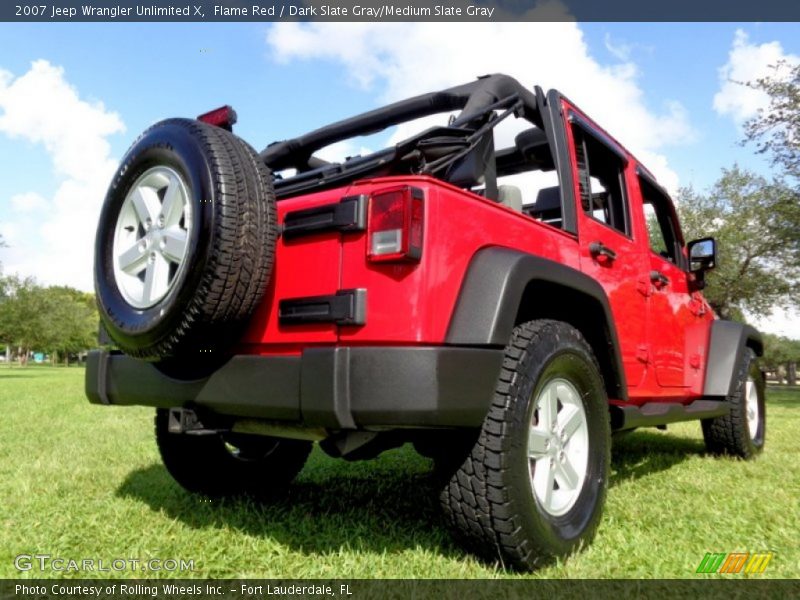 Flame Red / Dark Slate Gray/Medium Slate Gray 2007 Jeep Wrangler Unlimited X
