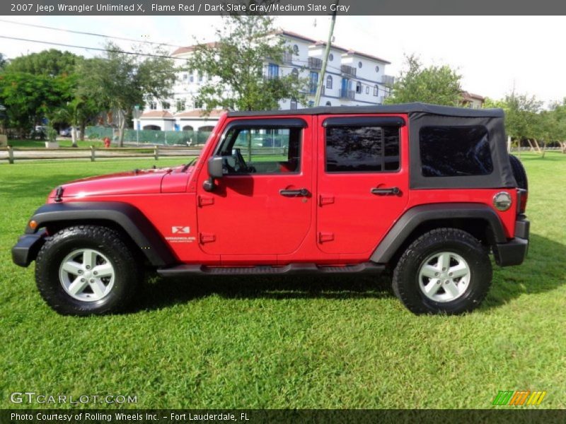Flame Red / Dark Slate Gray/Medium Slate Gray 2007 Jeep Wrangler Unlimited X
