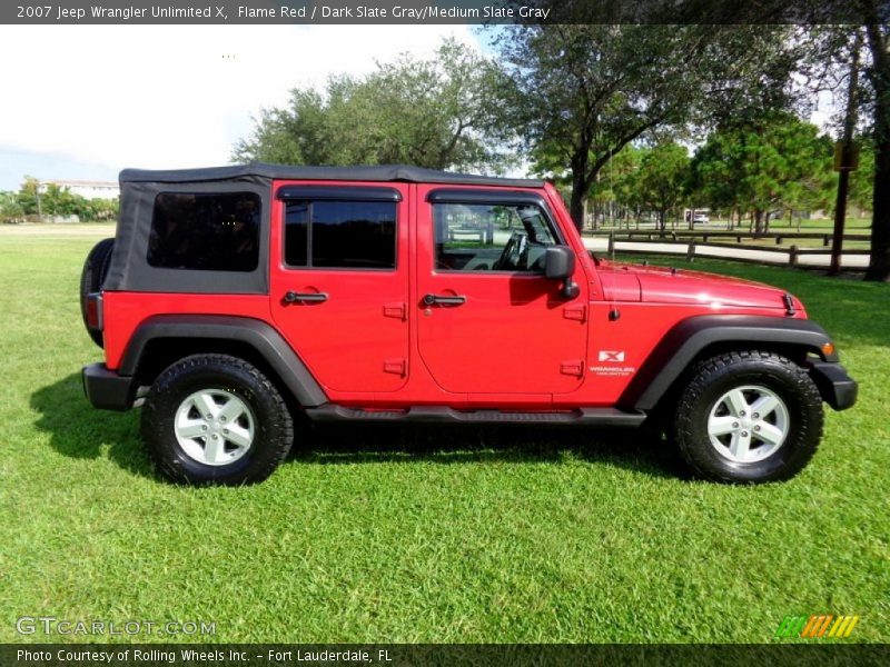 Flame Red / Dark Slate Gray/Medium Slate Gray 2007 Jeep Wrangler Unlimited X