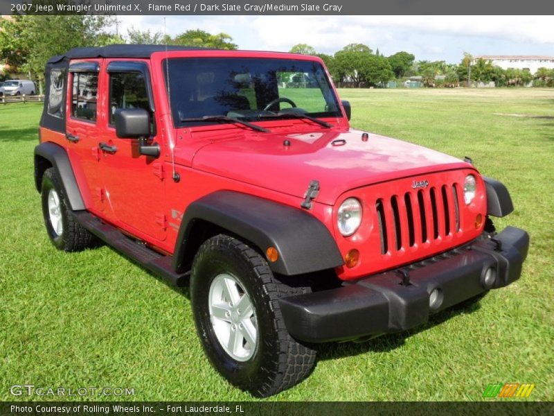 Flame Red / Dark Slate Gray/Medium Slate Gray 2007 Jeep Wrangler Unlimited X