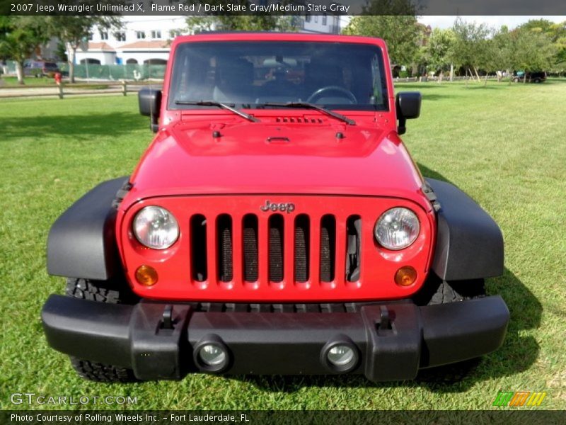 Flame Red / Dark Slate Gray/Medium Slate Gray 2007 Jeep Wrangler Unlimited X