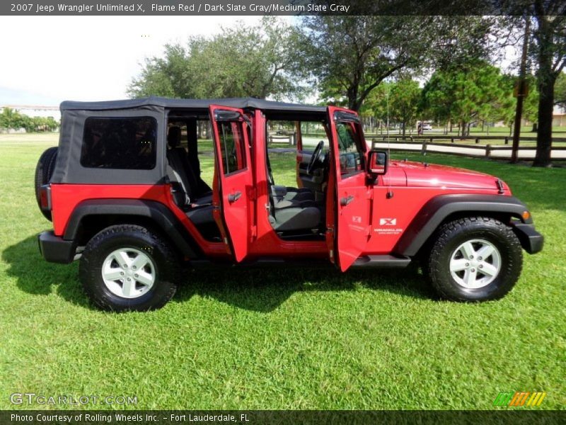 Flame Red / Dark Slate Gray/Medium Slate Gray 2007 Jeep Wrangler Unlimited X