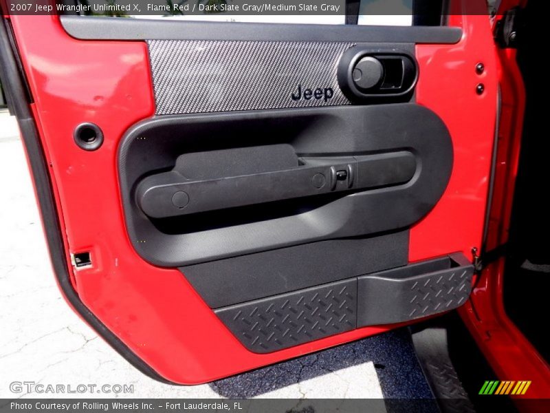 Flame Red / Dark Slate Gray/Medium Slate Gray 2007 Jeep Wrangler Unlimited X