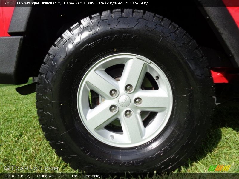 Flame Red / Dark Slate Gray/Medium Slate Gray 2007 Jeep Wrangler Unlimited X