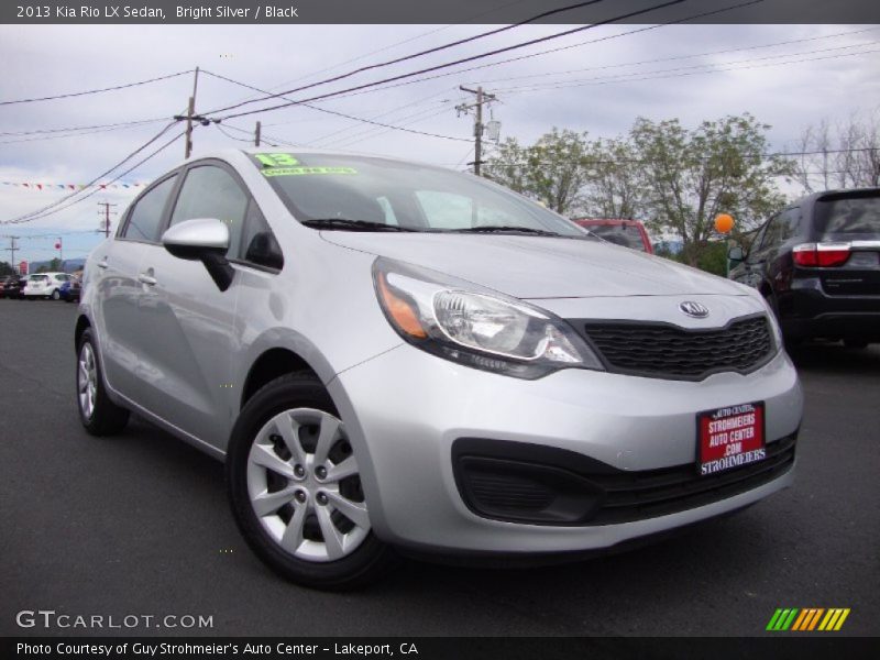 Bright Silver / Black 2013 Kia Rio LX Sedan