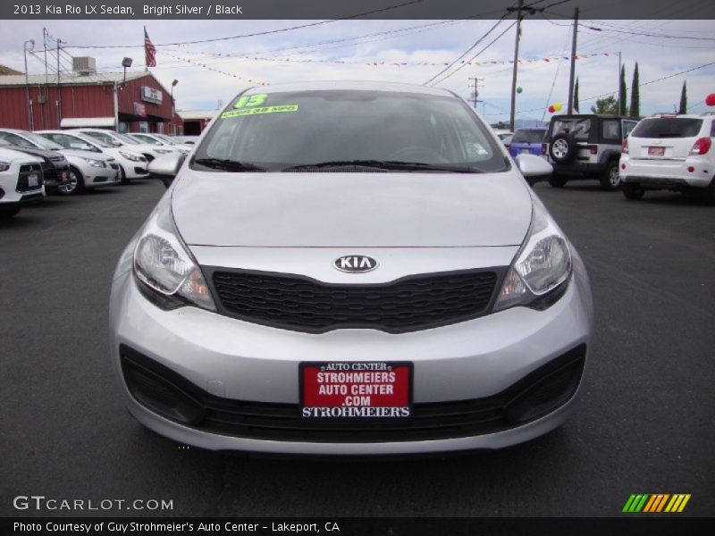 Bright Silver / Black 2013 Kia Rio LX Sedan