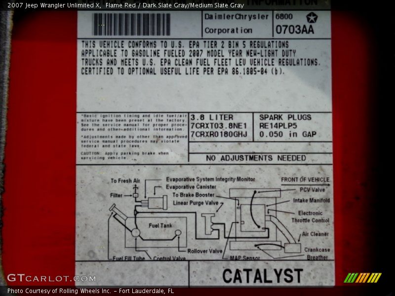 Flame Red / Dark Slate Gray/Medium Slate Gray 2007 Jeep Wrangler Unlimited X