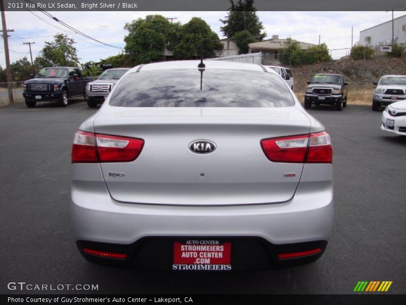 Bright Silver / Black 2013 Kia Rio LX Sedan