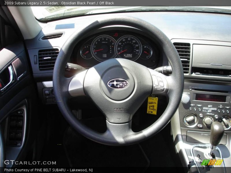 Obsidian Black Pearl / Off Black 2009 Subaru Legacy 2.5i Sedan