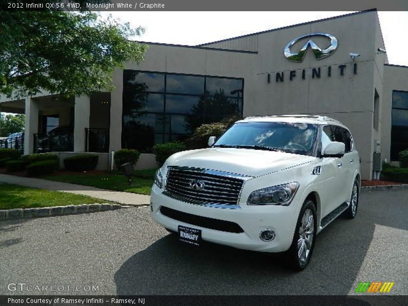 Moonlight White / Graphite 2012 Infiniti QX 56 4WD