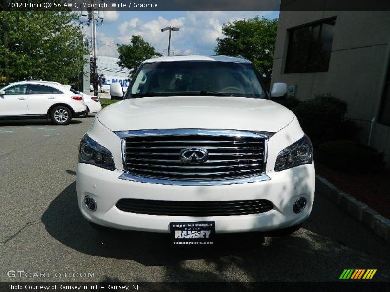 Moonlight White / Graphite 2012 Infiniti QX 56 4WD
