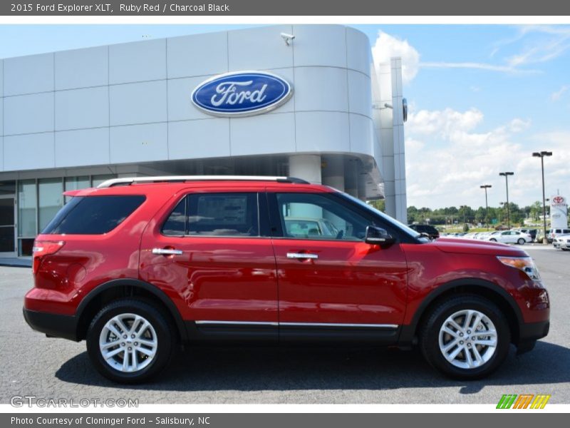 Ruby Red / Charcoal Black 2015 Ford Explorer XLT