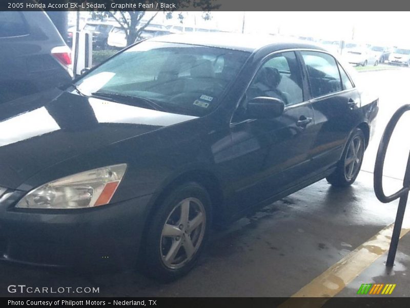 Graphite Pearl / Black 2005 Honda Accord EX-L Sedan