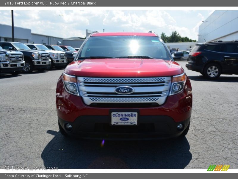 Ruby Red / Charcoal Black 2015 Ford Explorer XLT