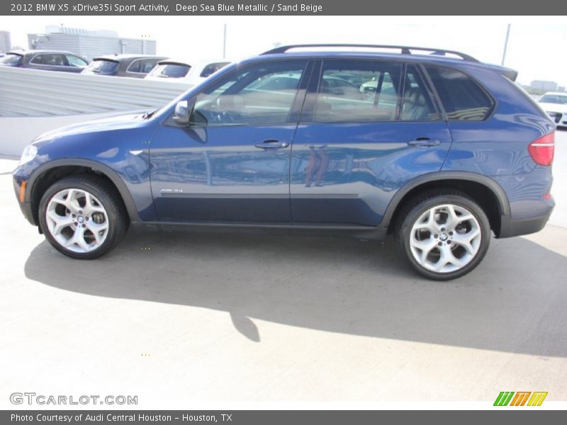 Deep Sea Blue Metallic / Sand Beige 2012 BMW X5 xDrive35i Sport Activity