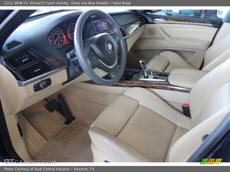Deep Sea Blue Metallic / Sand Beige 2012 BMW X5 xDrive35i Sport Activity