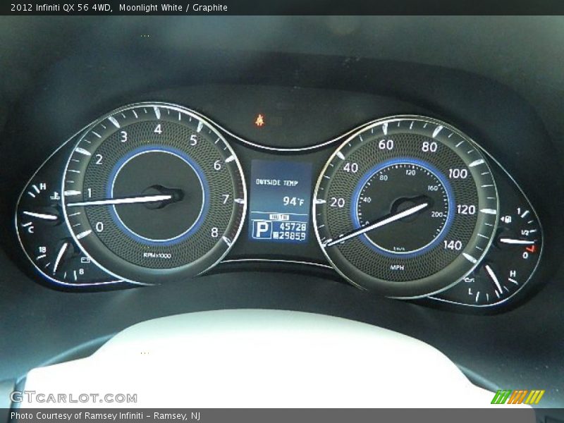 Moonlight White / Graphite 2012 Infiniti QX 56 4WD