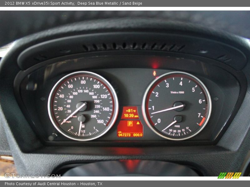 Deep Sea Blue Metallic / Sand Beige 2012 BMW X5 xDrive35i Sport Activity