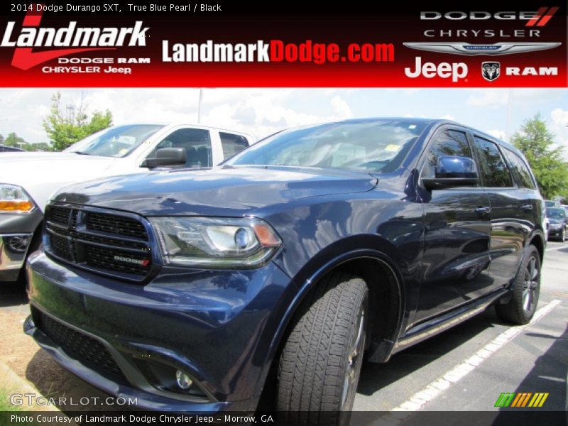 True Blue Pearl / Black 2014 Dodge Durango SXT
