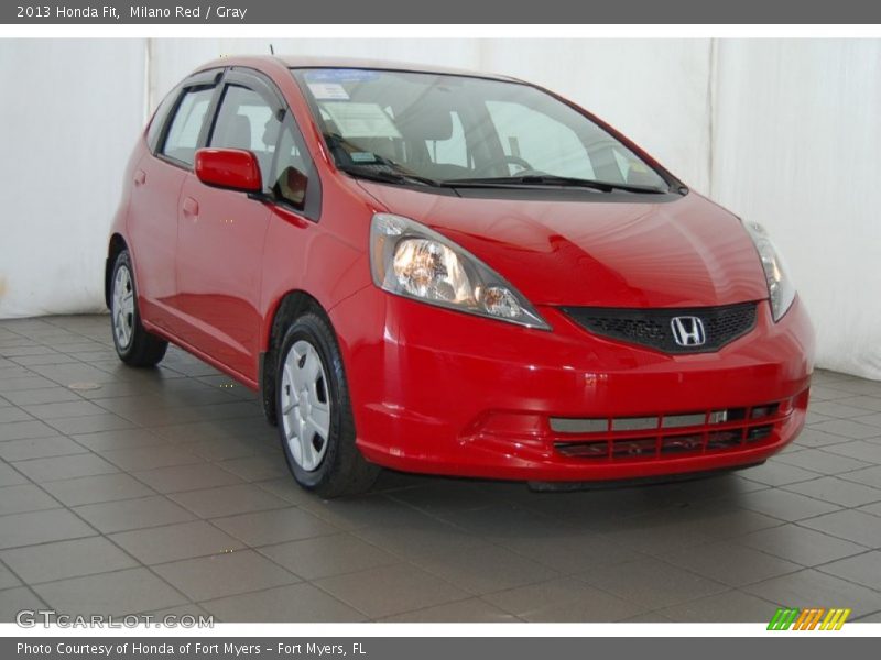 Milano Red / Gray 2013 Honda Fit