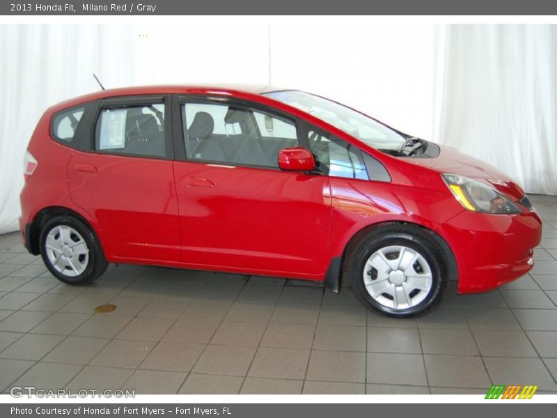 Milano Red / Gray 2013 Honda Fit