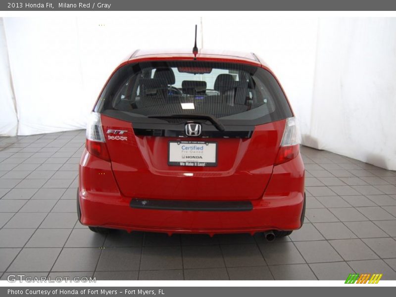 Milano Red / Gray 2013 Honda Fit