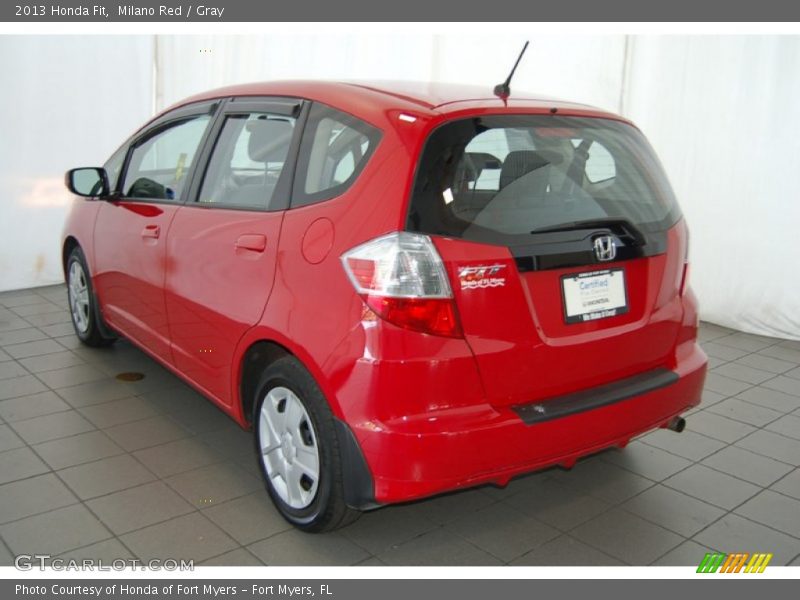 Milano Red / Gray 2013 Honda Fit
