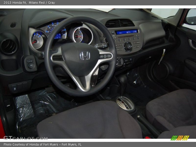 Milano Red / Gray 2013 Honda Fit