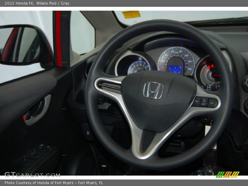 Milano Red / Gray 2013 Honda Fit