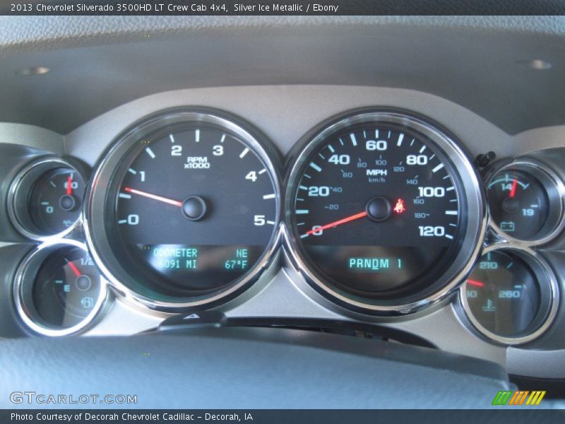 Silver Ice Metallic / Ebony 2013 Chevrolet Silverado 3500HD LT Crew Cab 4x4