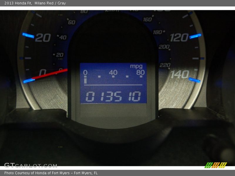 Milano Red / Gray 2013 Honda Fit