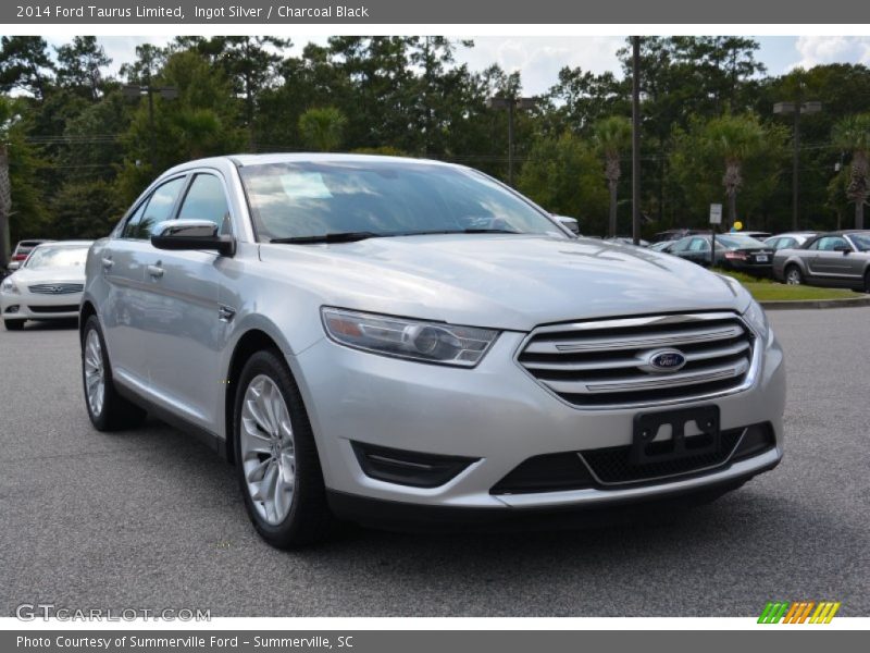 Ingot Silver / Charcoal Black 2014 Ford Taurus Limited