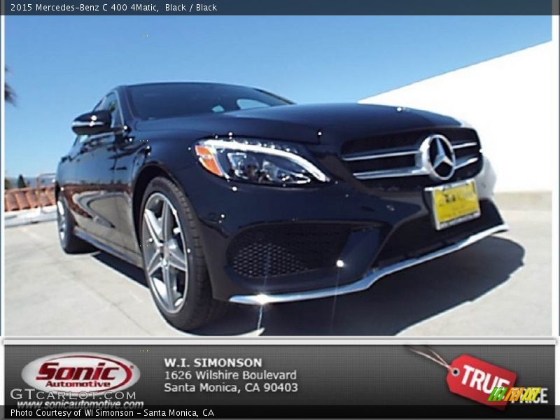 Black / Black 2015 Mercedes-Benz C 400 4Matic