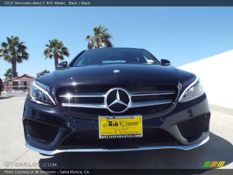 Black / Black 2015 Mercedes-Benz C 400 4Matic