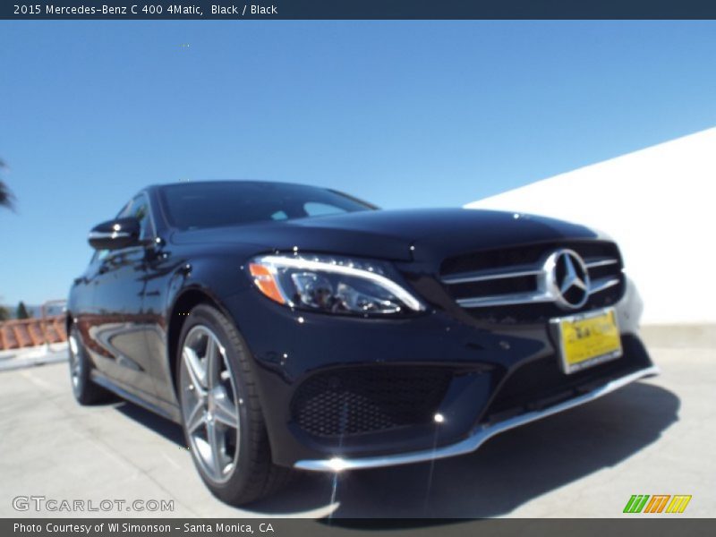 Black / Black 2015 Mercedes-Benz C 400 4Matic