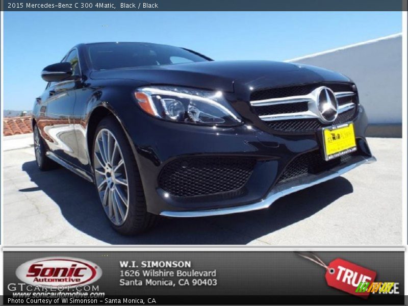 Black / Black 2015 Mercedes-Benz C 300 4Matic