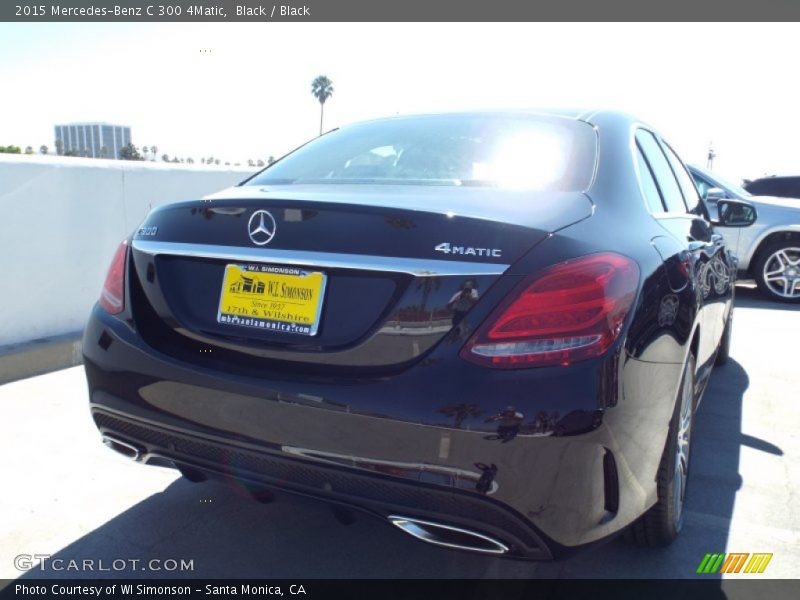 Black / Black 2015 Mercedes-Benz C 300 4Matic