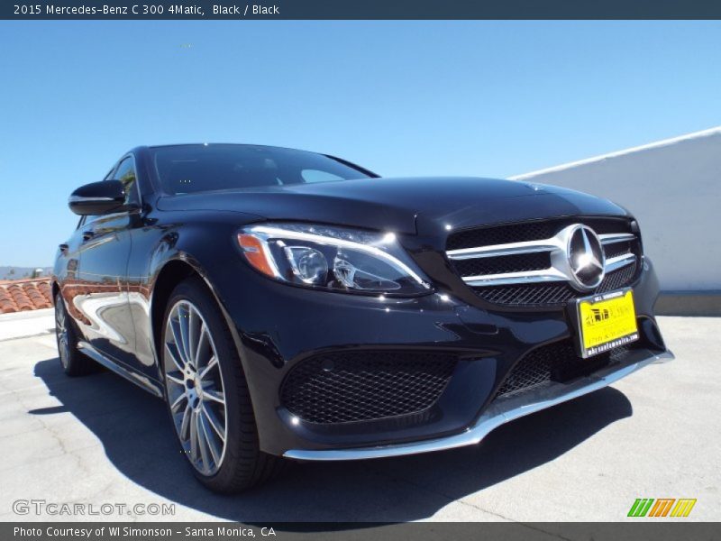 Black / Black 2015 Mercedes-Benz C 300 4Matic