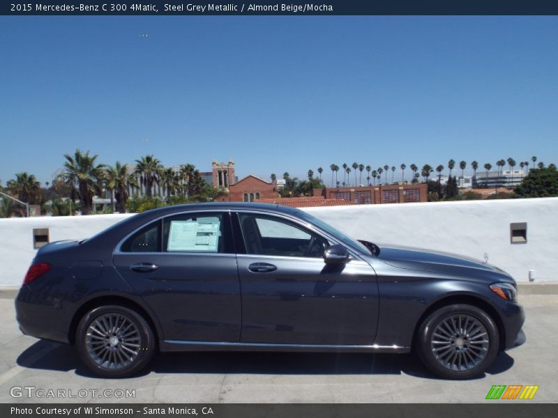 Steel Grey Metallic / Almond Beige/Mocha 2015 Mercedes-Benz C 300 4Matic