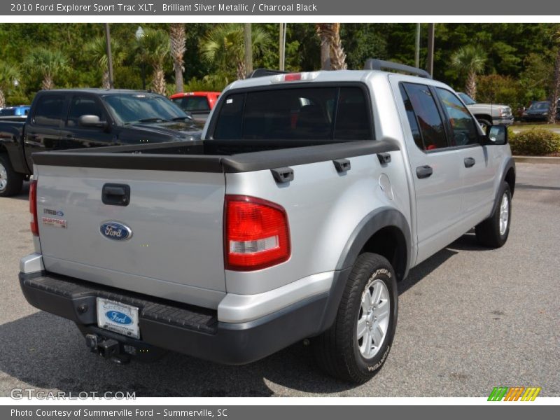 Brilliant Silver Metallic / Charcoal Black 2010 Ford Explorer Sport Trac XLT