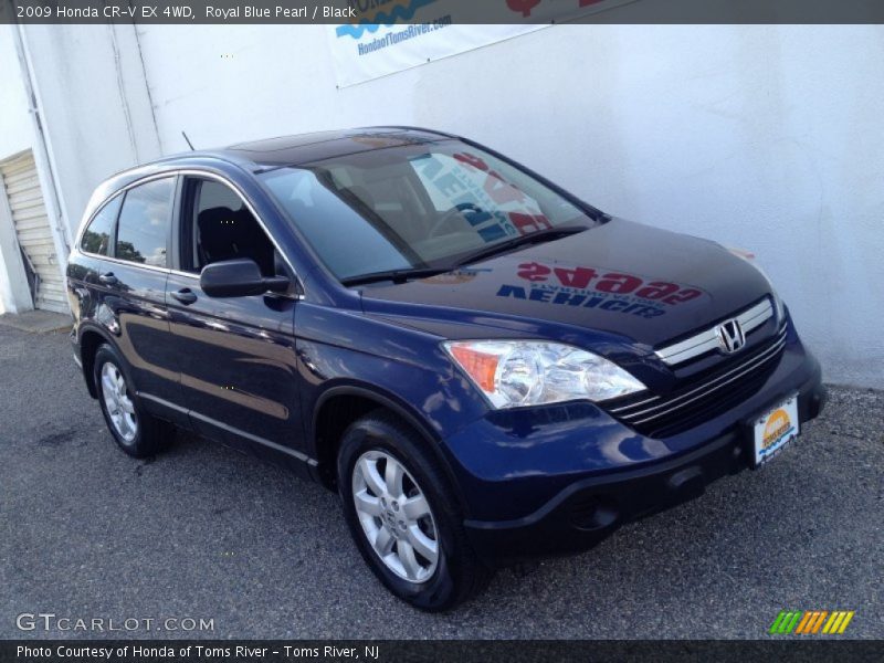 Royal Blue Pearl / Black 2009 Honda CR-V EX 4WD