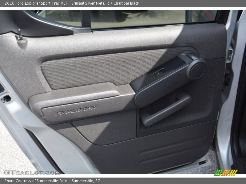Brilliant Silver Metallic / Charcoal Black 2010 Ford Explorer Sport Trac XLT