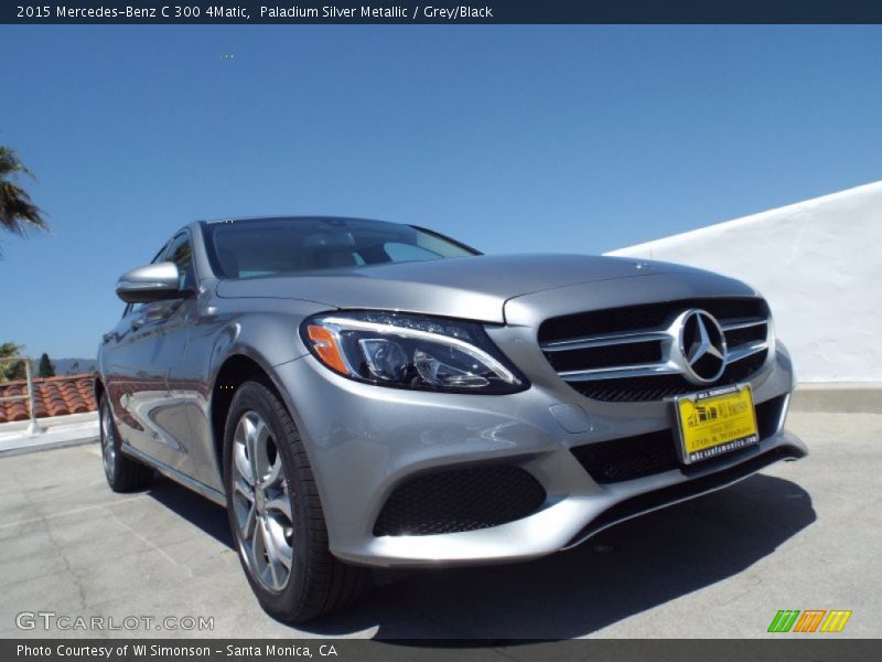 Paladium Silver Metallic / Grey/Black 2015 Mercedes-Benz C 300 4Matic