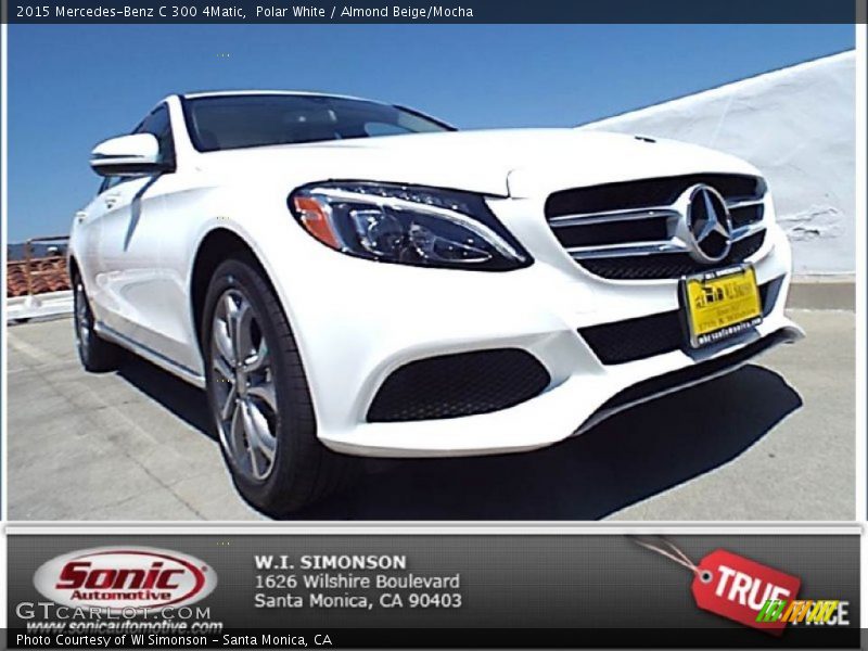 Polar White / Almond Beige/Mocha 2015 Mercedes-Benz C 300 4Matic