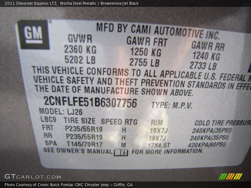 Mocha Steel Metallic / Brownstone/Jet Black 2011 Chevrolet Equinox LTZ